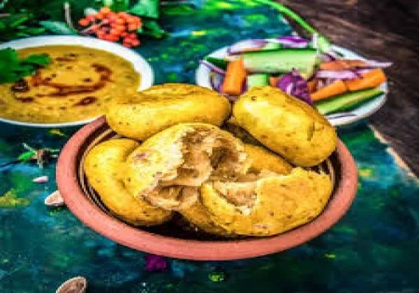 Dal 2Bafla  Kadi Salad Chutney